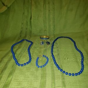 Vintage Monet Costume Jewelry - Earrings, Necklace, Bracelet